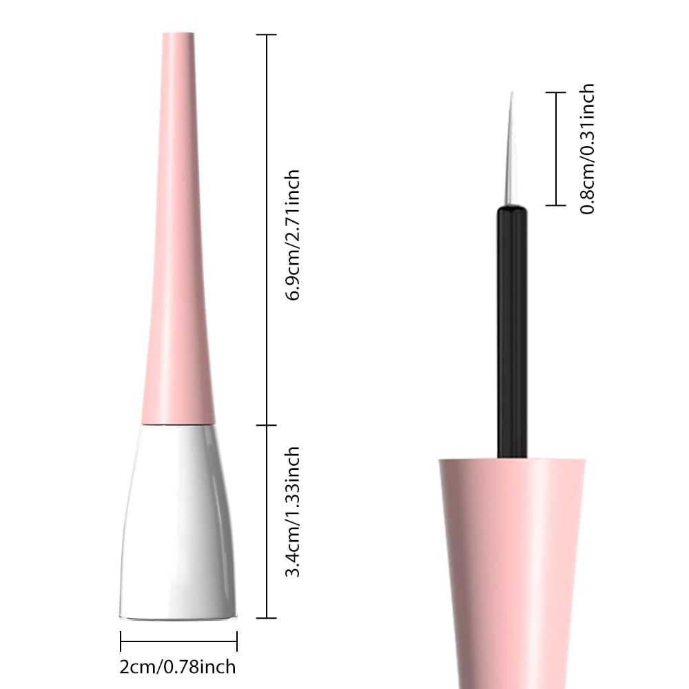 evpct 1Pcs White Liquid Eyeliner Makeup Waterproof White Eye Liners for Women, Eyes Wing Eyeliner Stamps Shapes Colored Eyeliner delineador de ojos a prueba de agua contra el agua blanco para ojos