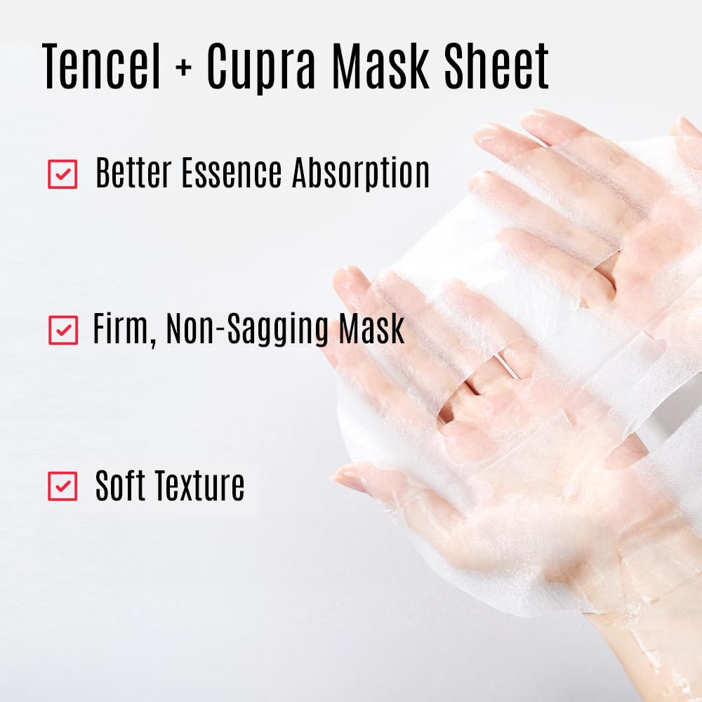 Amino AC-FREE Acne Control Facial Sheet Mask | AHAs, BHAs, Salicylic Acid, Snail Secretion, Chamomile | For Oily, Acne-Prone Skin, Reduces Blemishes (5 Sheets)