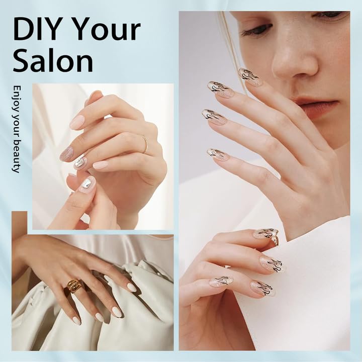 UV Light for Nails 288W Nail Lamp with 63 LED Beads for Gel Polish with LCD Display Auto Sensor and 4 Timer Settings Professional Gel Curing Lamp