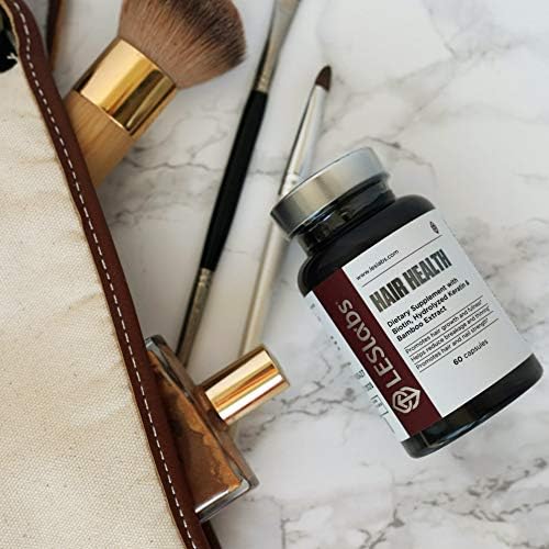 LES Labs Hair Health – Hair Growth & Nails Supplement, Improved Thickness, Strength & Fullness – Keratin, Biotin, Pumpkin Seed & MSM – 60 Capsules