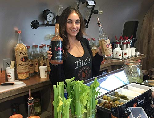 (3 Pack) LAVA Premium Bloody Mary Mix; Italian San Marzano Tomatoes, No Artificial Sweeteners, Vegan, Ready to Use, No Added Sugar, 1-Liter (33.8oz) Glass