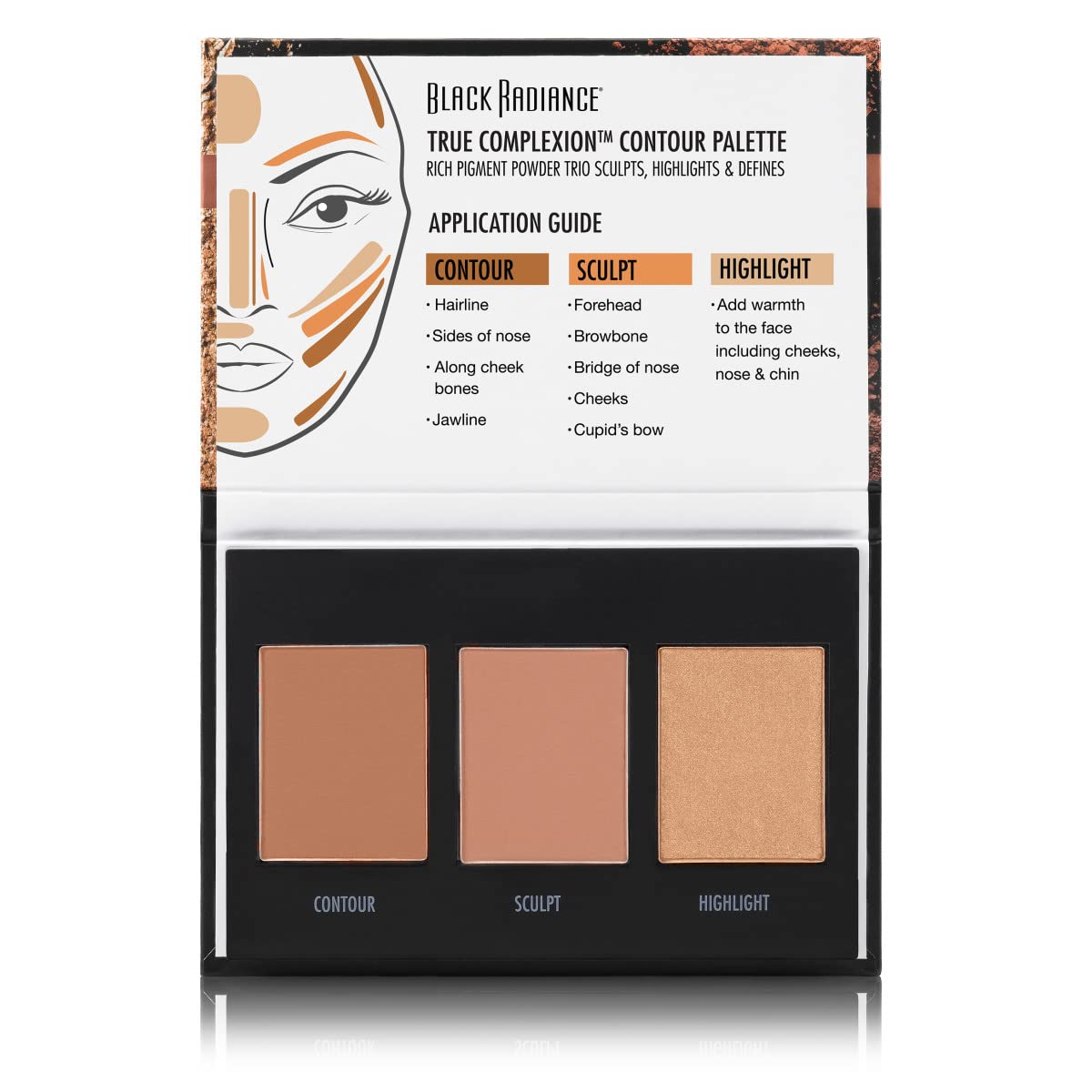 Black Radiance True Complexion Contour Palette, Light to Medium, 0.38 Ounce
