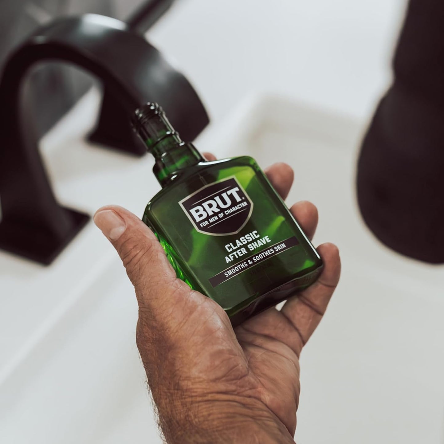 Brut Classic After Shave for Men - Absorbs Quickly to Clean and Tone Skin for a Refreshing Feel - Mens Aftershave with Iconic Masculine Scent - 5 oz