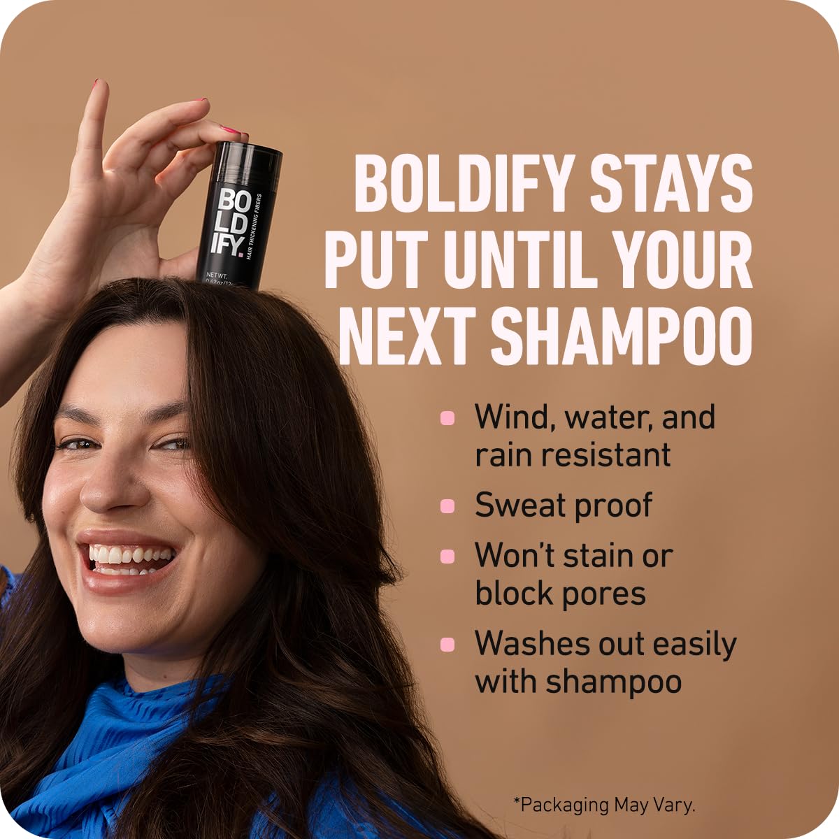 BOLDIFY Hair Fibers (28g) - Fill In Thinning and Fine Hair for an Instantly Fuller, Thicker Look - 14 Shades for Women & Men - Ash Brown