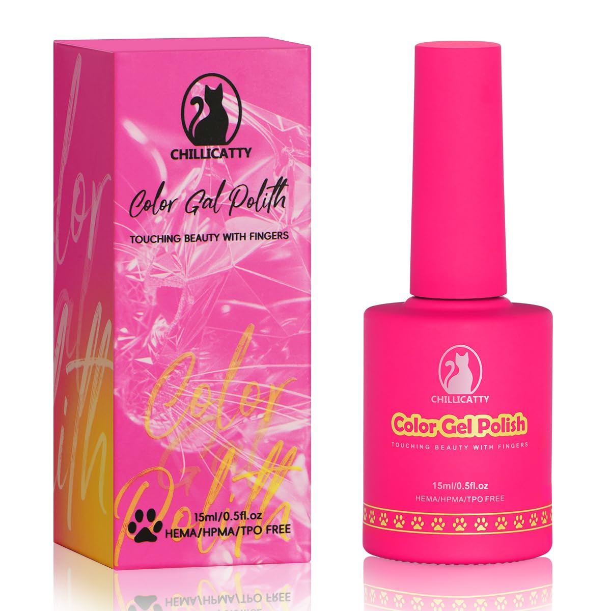 Reflective Glitter Gel Nail Polish, HEMA HPMA TPO Free, Purple Flash Diamond Shimmer, Need UV Lamp Long Lasting Salon Perfect Gel Nail 15ML for Women (Dia-005)