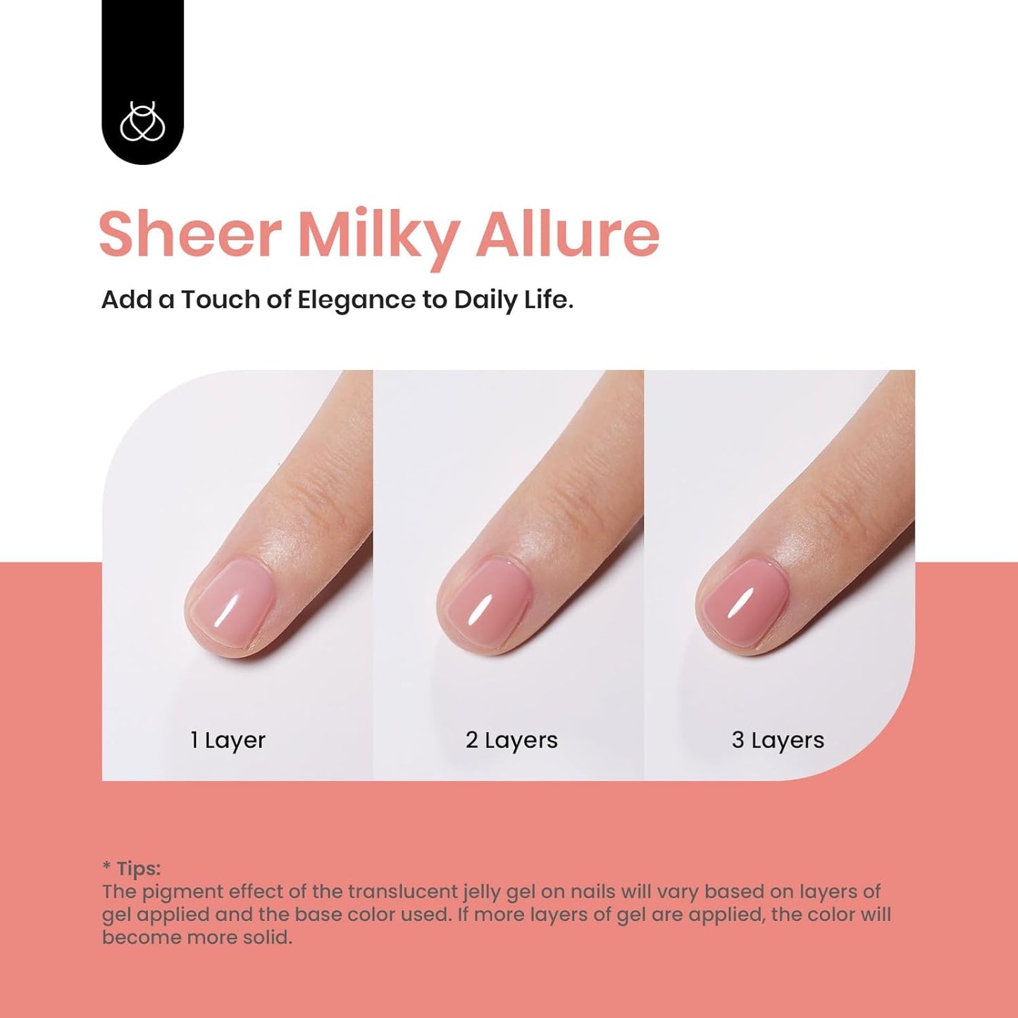 Beetles Nude Pink Gel Nail Polish, 15ml Pink Gel Polish Jelly Nude Color Translucent Nail Gel Nail Concealer Soak Off UV LED Nail Lamp Sheer Polish Nail Art Gifts for Girls Women