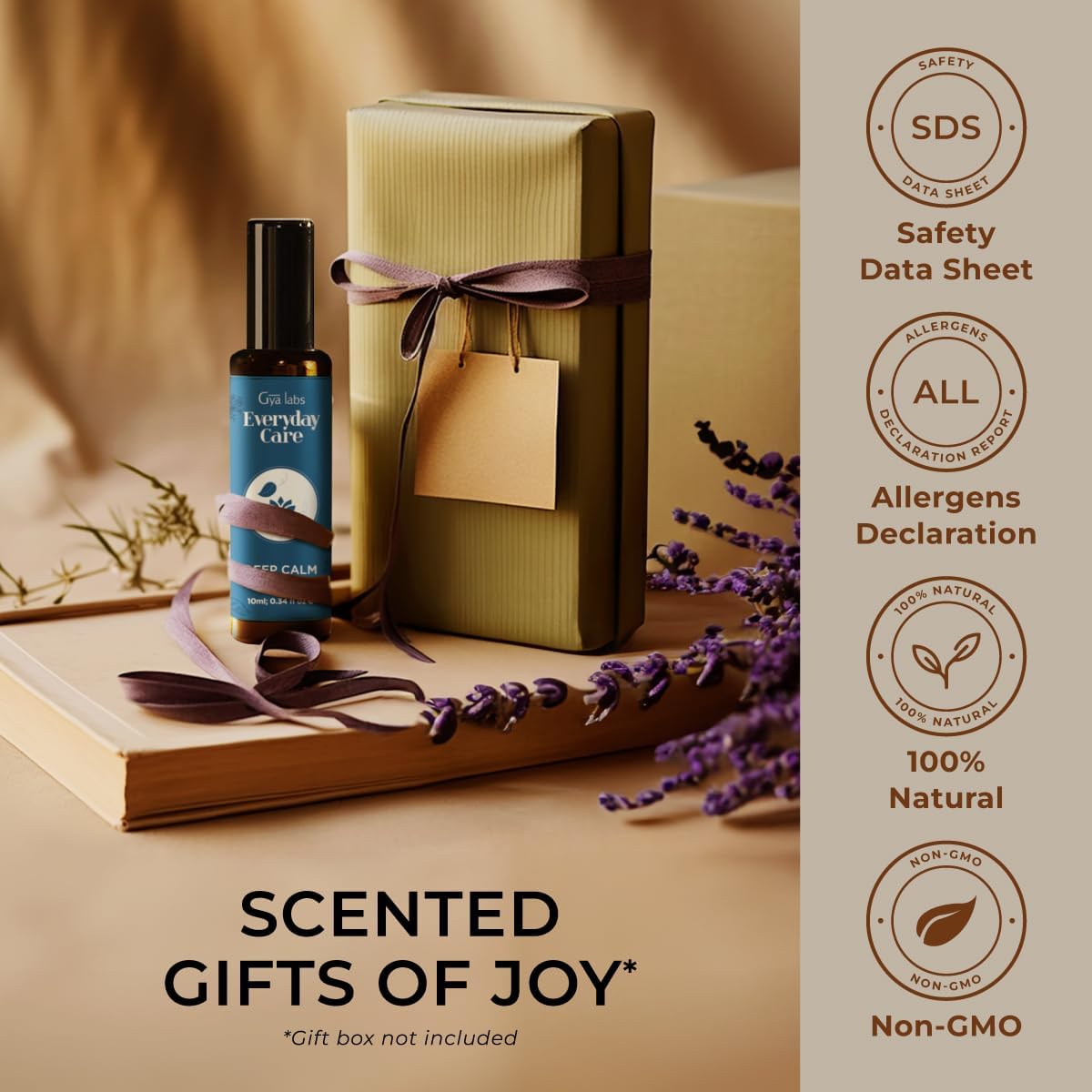 Gya Labs Deep Calm Essential Oil Roll on - Relaxing Gifts for Women, 100% Pure Natural Calming Oil, Chamomile & Lavender Aromatherapy Blend, Travel Size (0.34 Fl Oz)