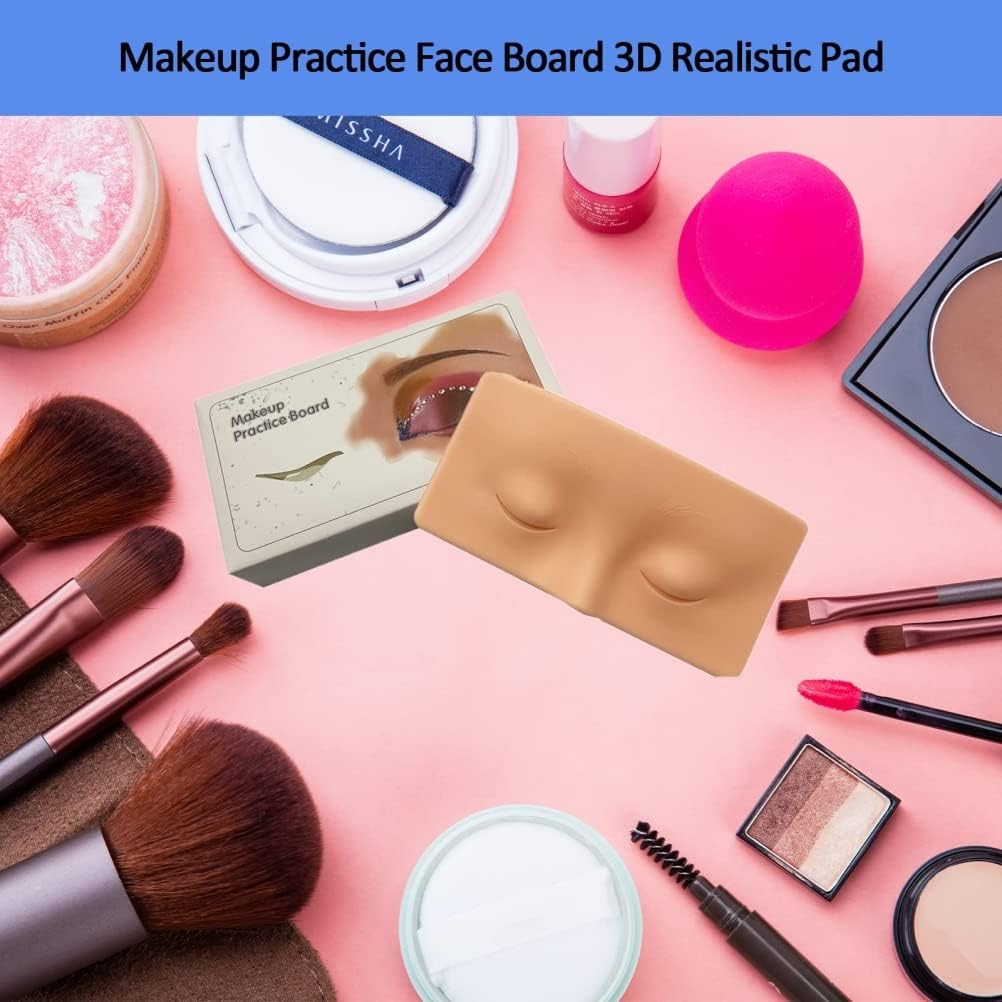 Makeup Practice Face, Makeup Practice Board, The Aid to Practicing Makeup, Silicone Makeup Mannequin Face Easy Makeup Apply and Removal for Professional Makeup Artists and