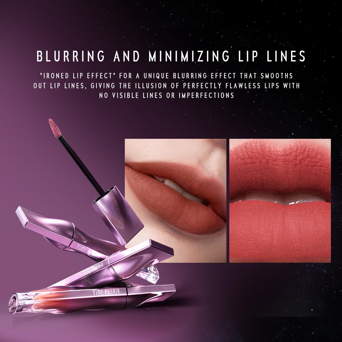 NEBULA VELVET LIP CREAM-Long Lasting Lip Stain, Waterproof and Transfer Proof Lip Tint, Matte Finish Lipstick, Smooth Out Lip Lines, Lightweight Lip Cream, High Coverage (08 EQUINOX)