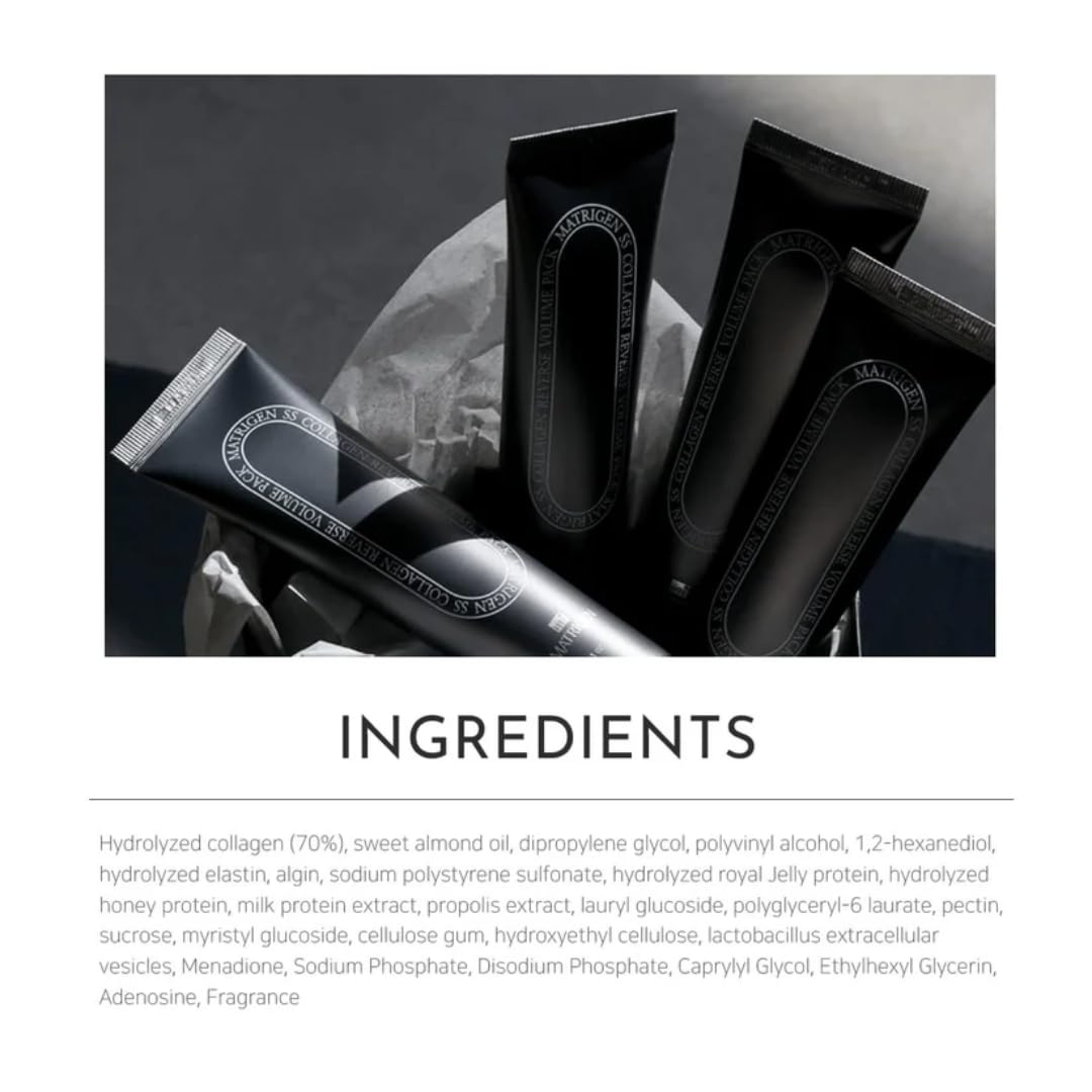 Matrigen Reverse Volume Collagen Face Mask – Korean Skincare Peel Off Face Mask Gel - SS Collagen Face Peel Mask - 2.11 Fl Oz