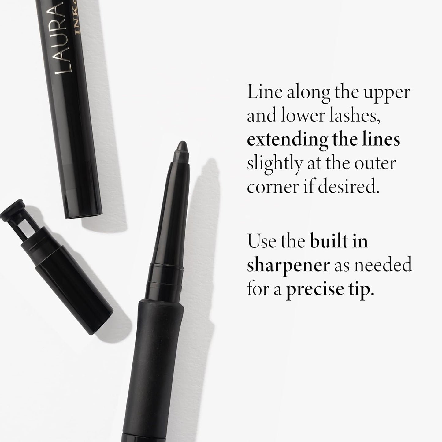 LAURA GELLER NEW YORK INKcredible Gel Eyeliner - Beige to Beige - Waterproof Smudge-proof Eyeliner Pencil - Built in Sharpener