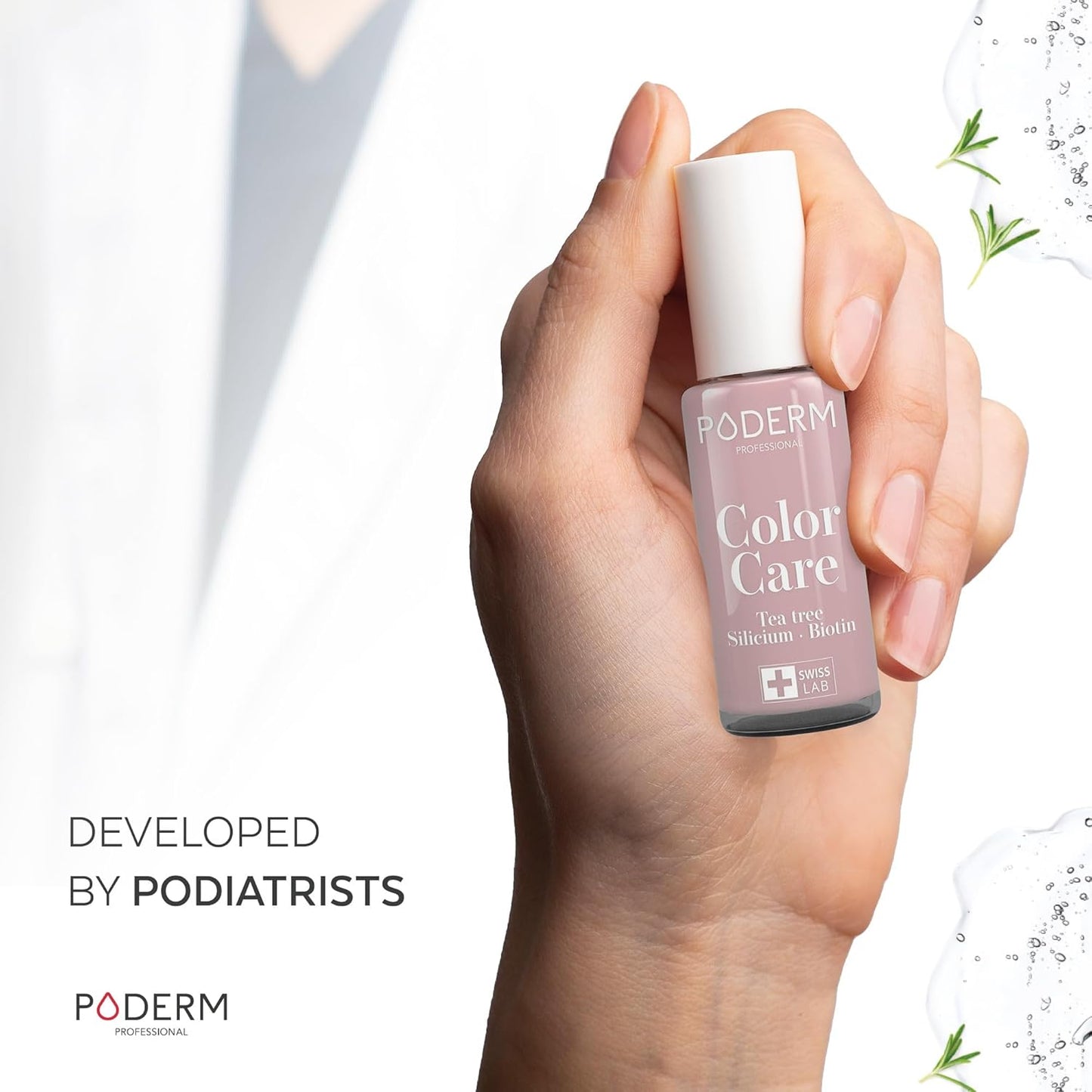 PODERM - Nail Polish β Enriched with Tea Tree β Improves nail appearance β Ingredients Natural/Vegan - foot/hand - Swiss Made (Lavender)