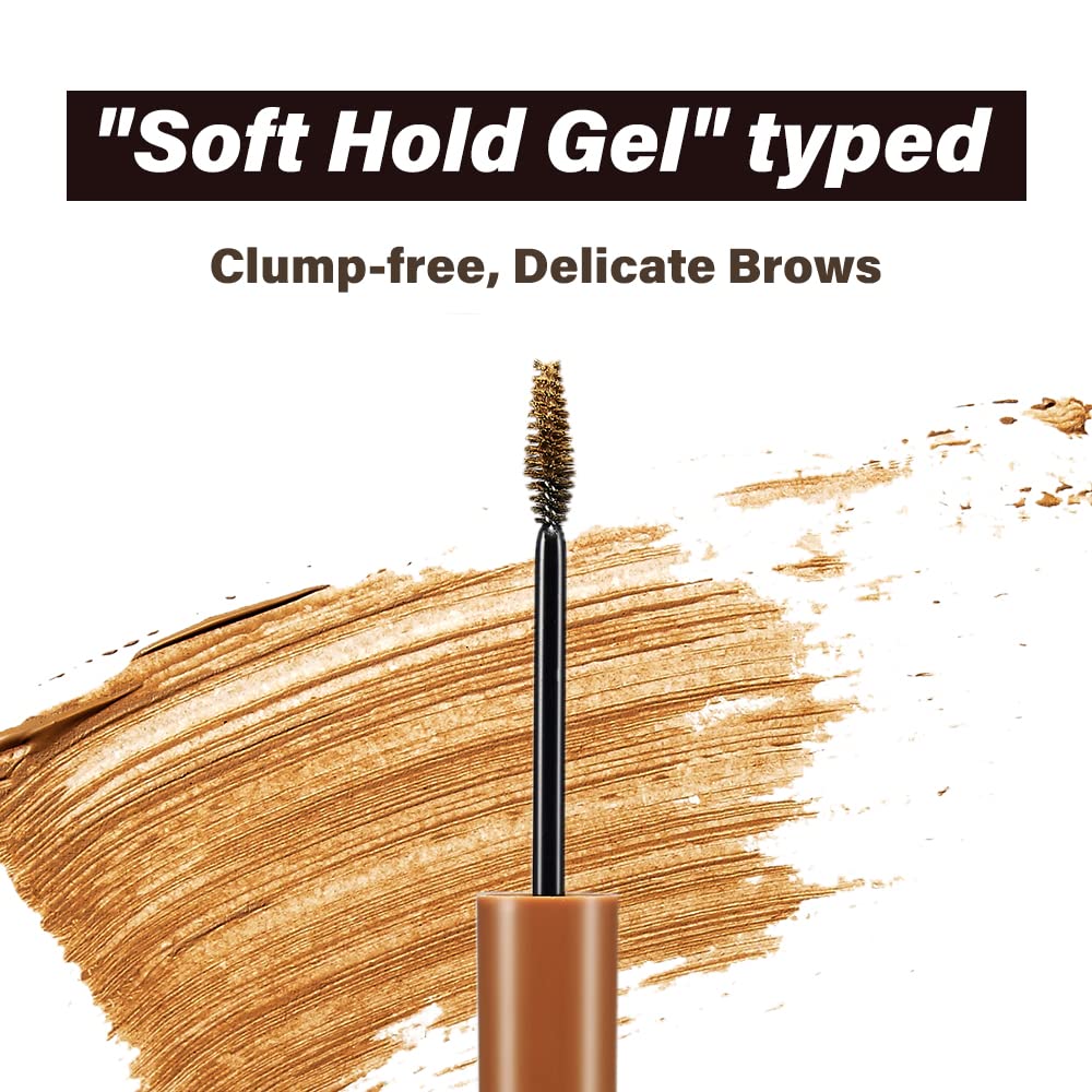 ETUDE Color My Brows, Brow Mascara, 3D Natural Coloring, Beeswax & Carnauba Wax, Moisturizing Brow Care, Eyebrow tint, Soft Gel Texture, Korean Makeup, Beauty, Light Brown (0.152 Fl Oz)