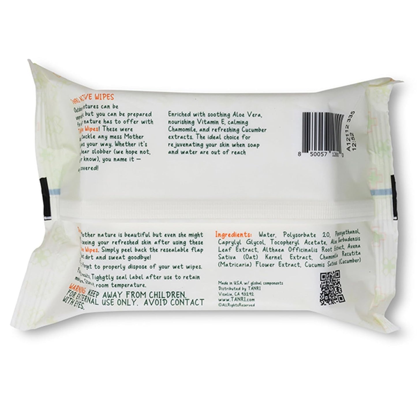 TANRI Primo Explorer Pack; Includes SPF50+ Sunscreen Spray that Goes on Clear, Active Wipes No-Rinse Body Wipes, Moisturizing SPF15 Pear Lip Balm and an Adjustable Fanny Pack (4-Pack Bundle)