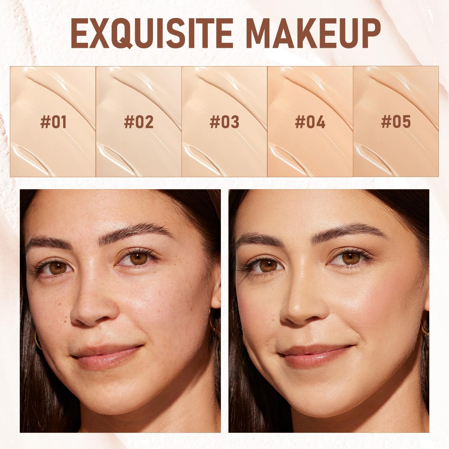 Long-Lasting Concealer Foundation Stick, Creamy Full Coverage, Hydrating Olive & Camellia Formula for Dark Circles (03 light skin)