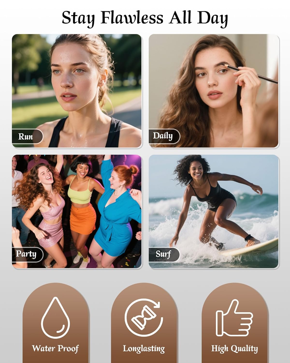 12 Piece Gray Waterproof Eyebrow Pencils for Women w/Microblading Eyebrow Pencil & Brow Trimming Supplies Kit Permanent Eye Brow Liners Set For Salon-Quality Shaping & Filling Of Marks