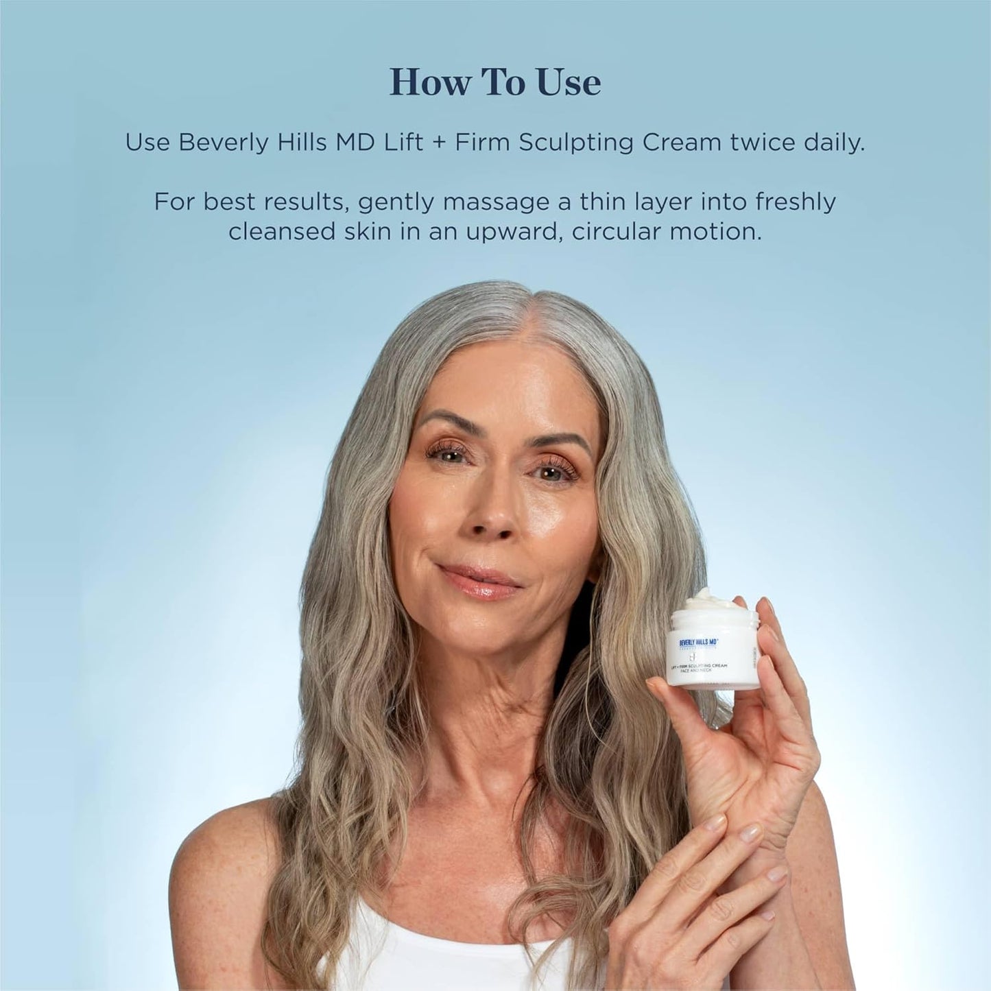 Beverly Hills MD Lift & Firm Sculpting Cream- Tighten & Tone Skin, Anti-Aging Lotion for Smooth, Moisturized Complexion- Lift and Smooth Face, Neck, Décolleté w/Silk Peptides, + Aloe Vera, Vitamin E