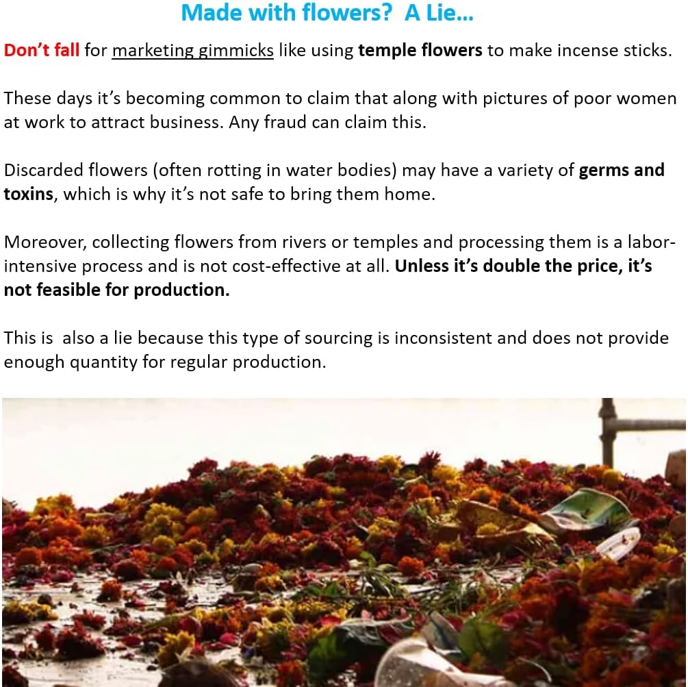 Palo Santo Incense Sticks - Traditional Handcrafted Masala Incense - 40 to 50 Sticks Approx.