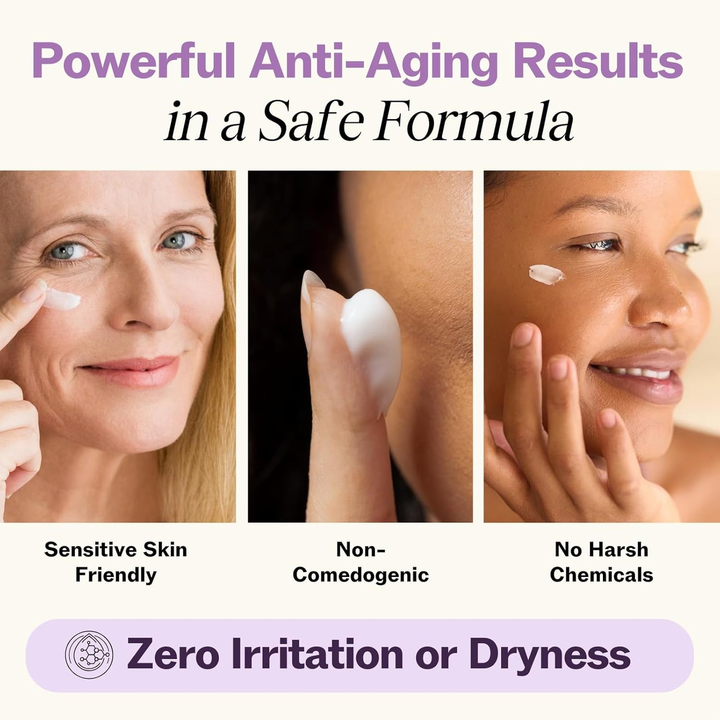 LilyAna Naturals Eye Cream for Dark Circles and Puffiness, Anti Aging Under Eye Cream for Wrinkles and Bags helps Improve Dryness; for Sensitive Skin (Bottle, 1.0 Ounce (Pack of 1))