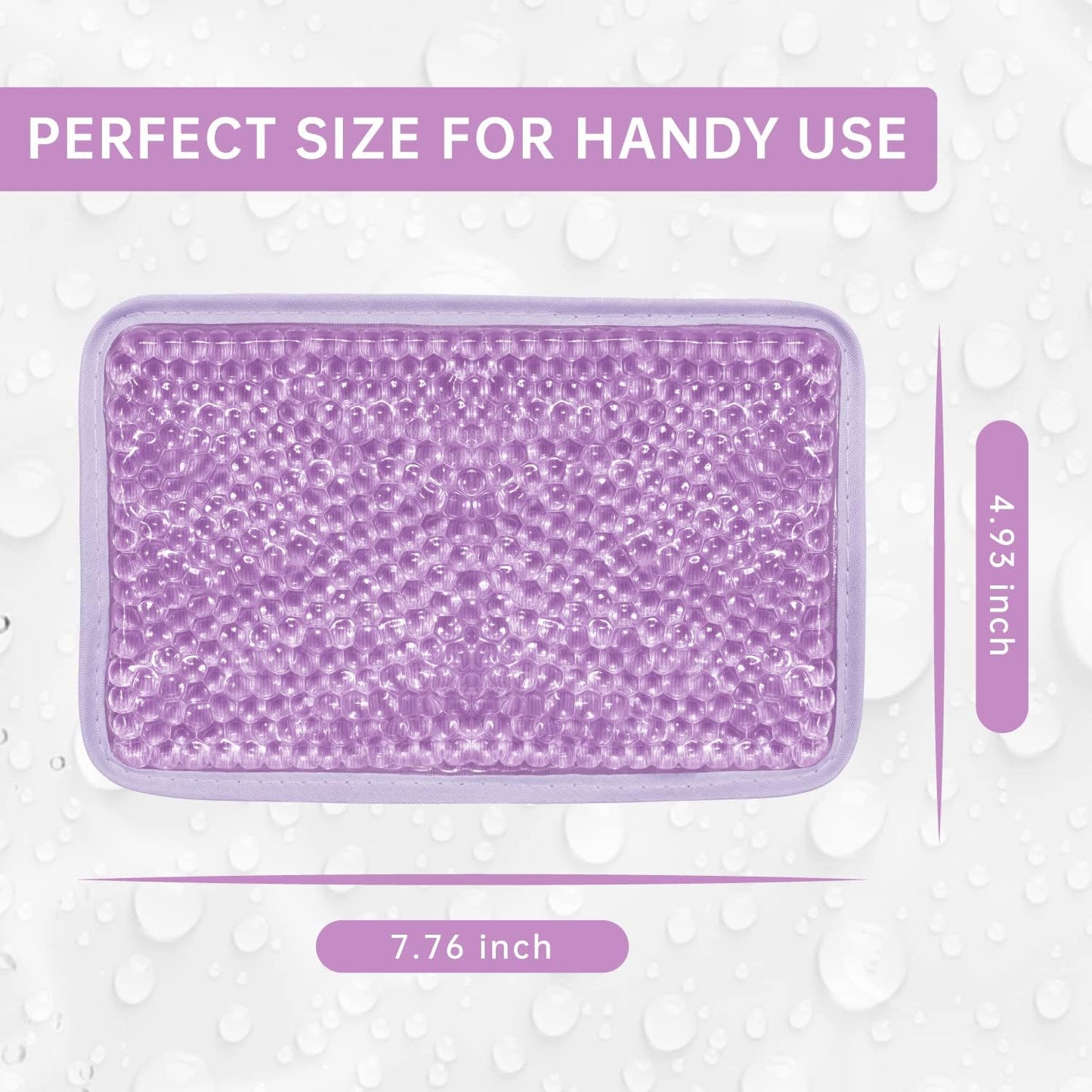 Gel Beads Ice Pack Ice Bag with Strap-Reusable Hot & Cold Pack Compress Therapy for Pain, Swelling,Injuries of Knee, Shoulder, Foot, Back, Ankle, Neck, Hip, Elbow, Wisdom Tooth(1 pcs,Purple)