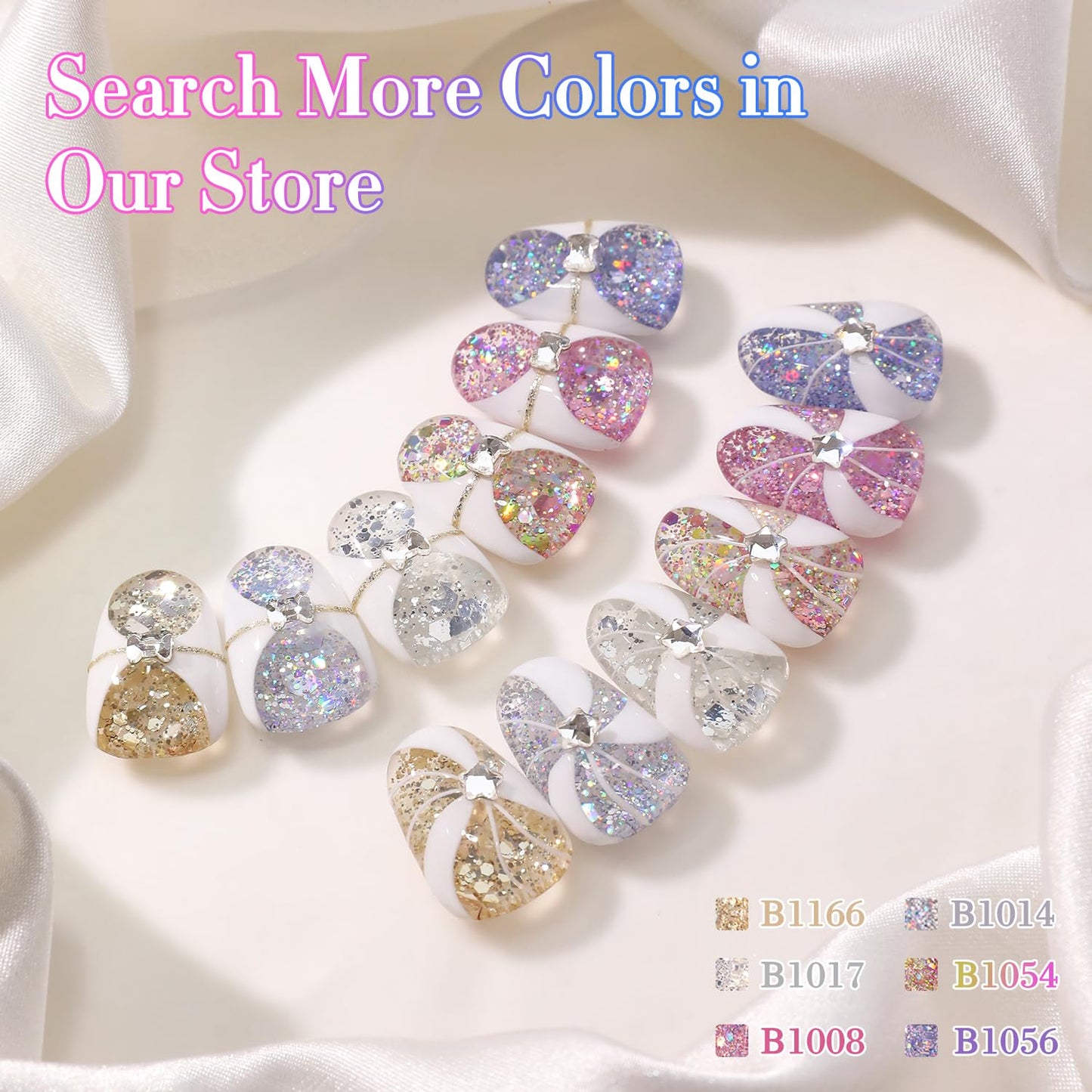 Double Rhythm 0.5Oz Glitter Gel Polish Shimmer Reflective Color for Nail Art Salon DIY Soak Off 15ml Nail Lamp Gel Polish at Home (Blue Purple-B1056)