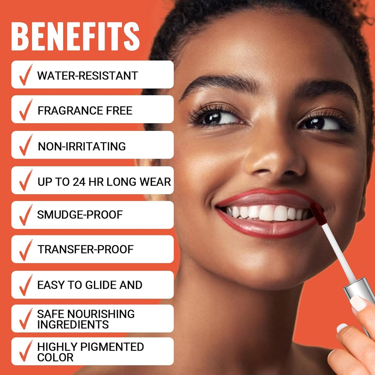 2pcs Lip Stain Peel Off - Lip Liner Stain Long Lasting Waterproof,2-in-1 Lip Liner with Tweezer Nude Matte,Non-Stick Cup,Highly Pigmented,Natural Finish,Stay On All Day,Perfect for Gift (Nude+Rose)