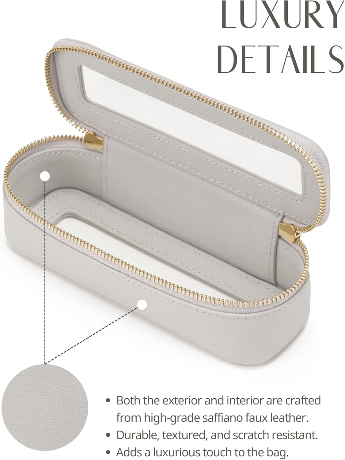 Popvibe Clear Makeup Bag Travel Cosmetic Case Transparent Toiletry Bag with Zipper, Portable Make Up Organizer Traveling Compact Car Bag for Essentials