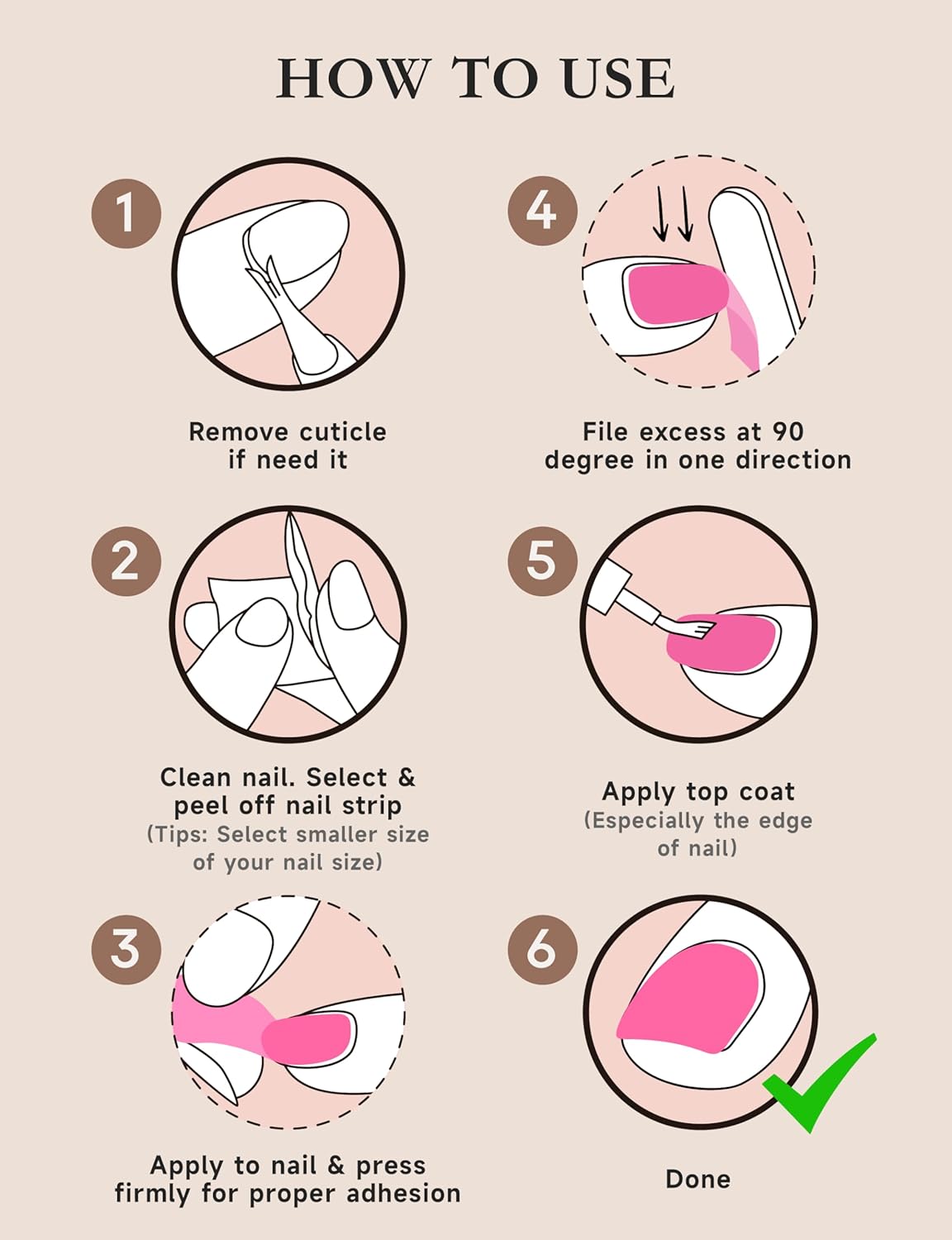 Nail Polish Strips, 44PCS Salon Quality Wraps with Top Coat, Long Lasting Gel Nail Stickers for Women Easy Apply& Remove (Hot Red Latte Red&Pink)