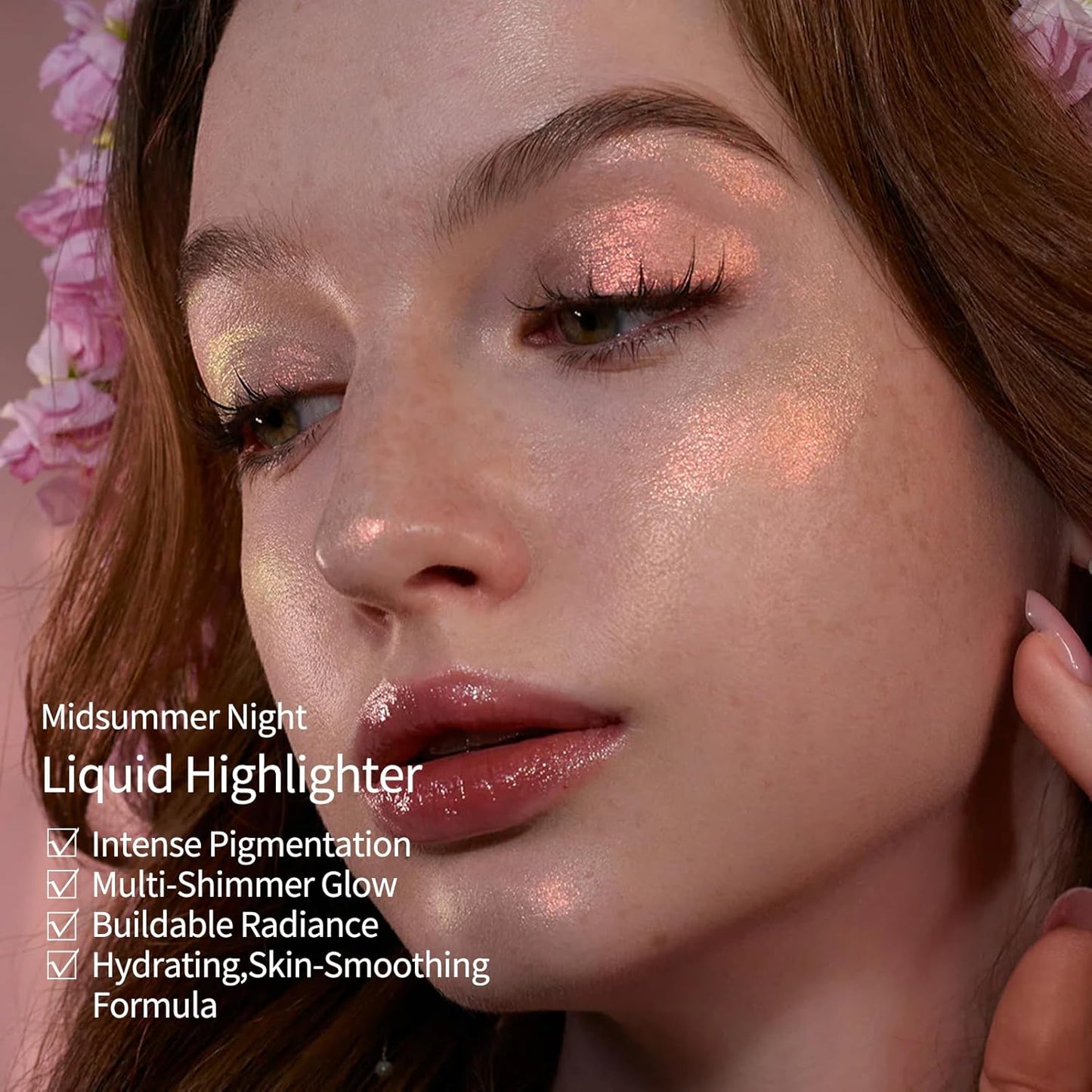 Flower Knows Midsummer Fairytales Liquid Highlighter(Multichrome),Highlighter Makeup,Pearlescent Face & Body Illuminator,Blendable & Long-lasting face Highlighter for All Skin Tones(03 Pixie Dream)