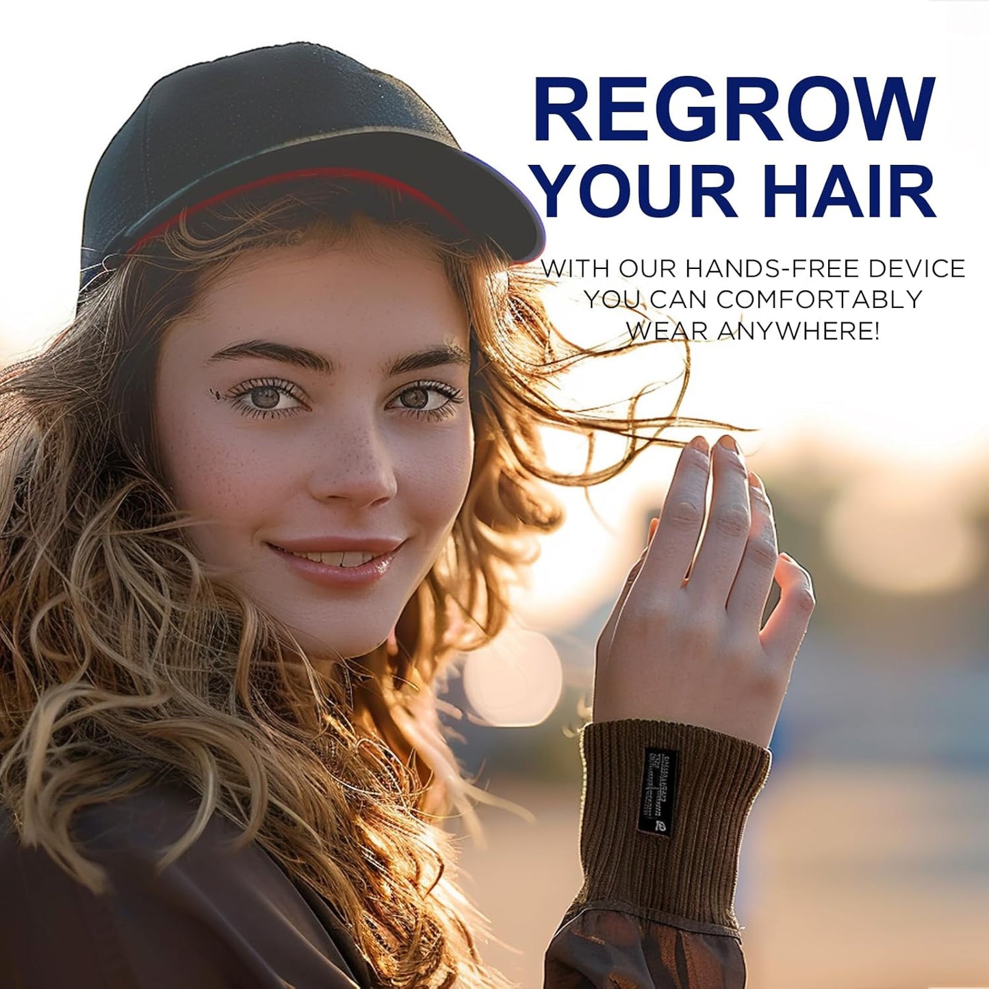 Laser Hair Growth Cap, Red Light Therapy Cap, Low Level Laser Therapy (LLLT) Equipment for Promoting Hair Growth in Women and Men(Black)