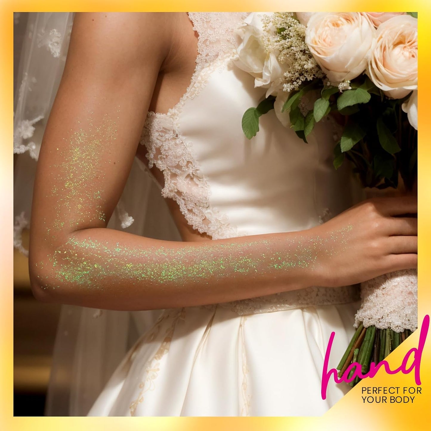 Teenitor Body Glitter, Face Glitter, Hair Glitter Gel, Holographic White Glitter for Face Body Makeup