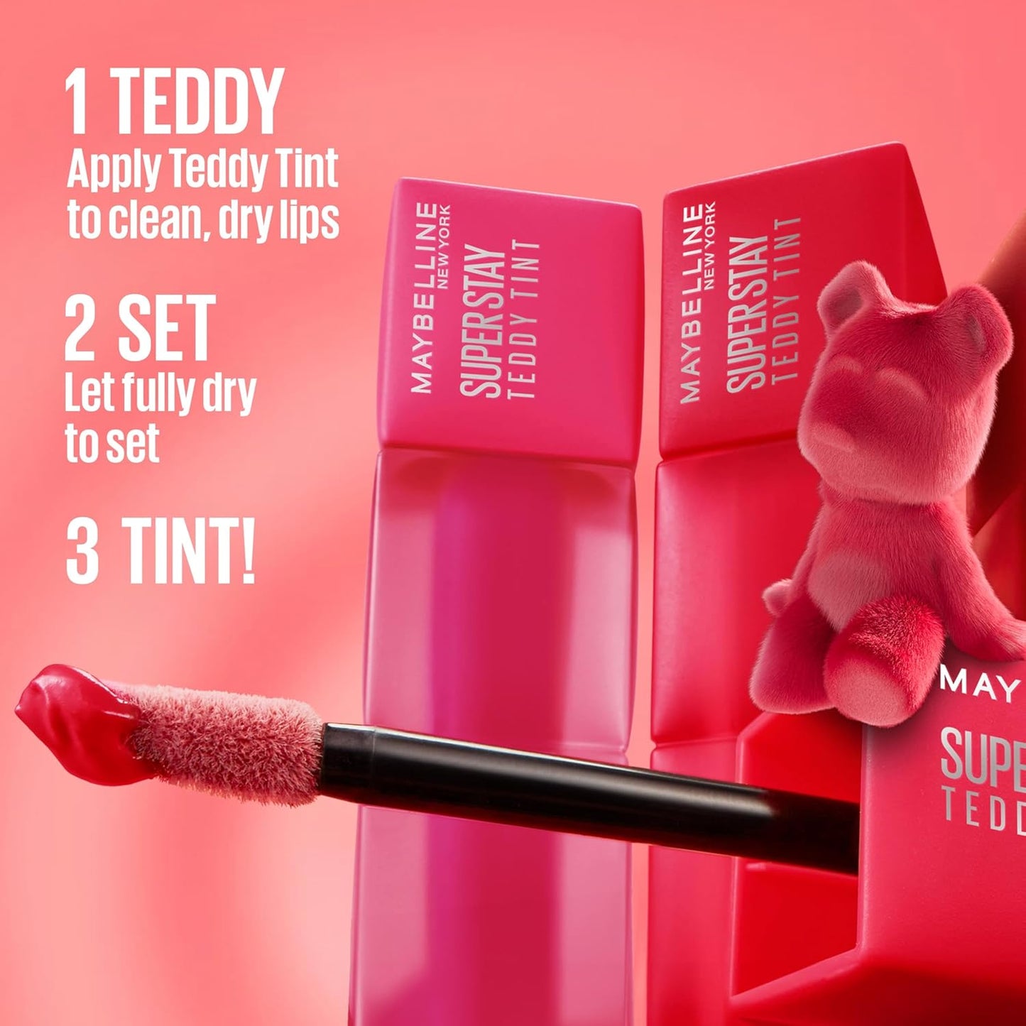 Maybelline Super Stay Teddy Lip Tint, Long Lasting Matte Lipstick For Up To 12HR Wear, Wild At Heart, 1 Count