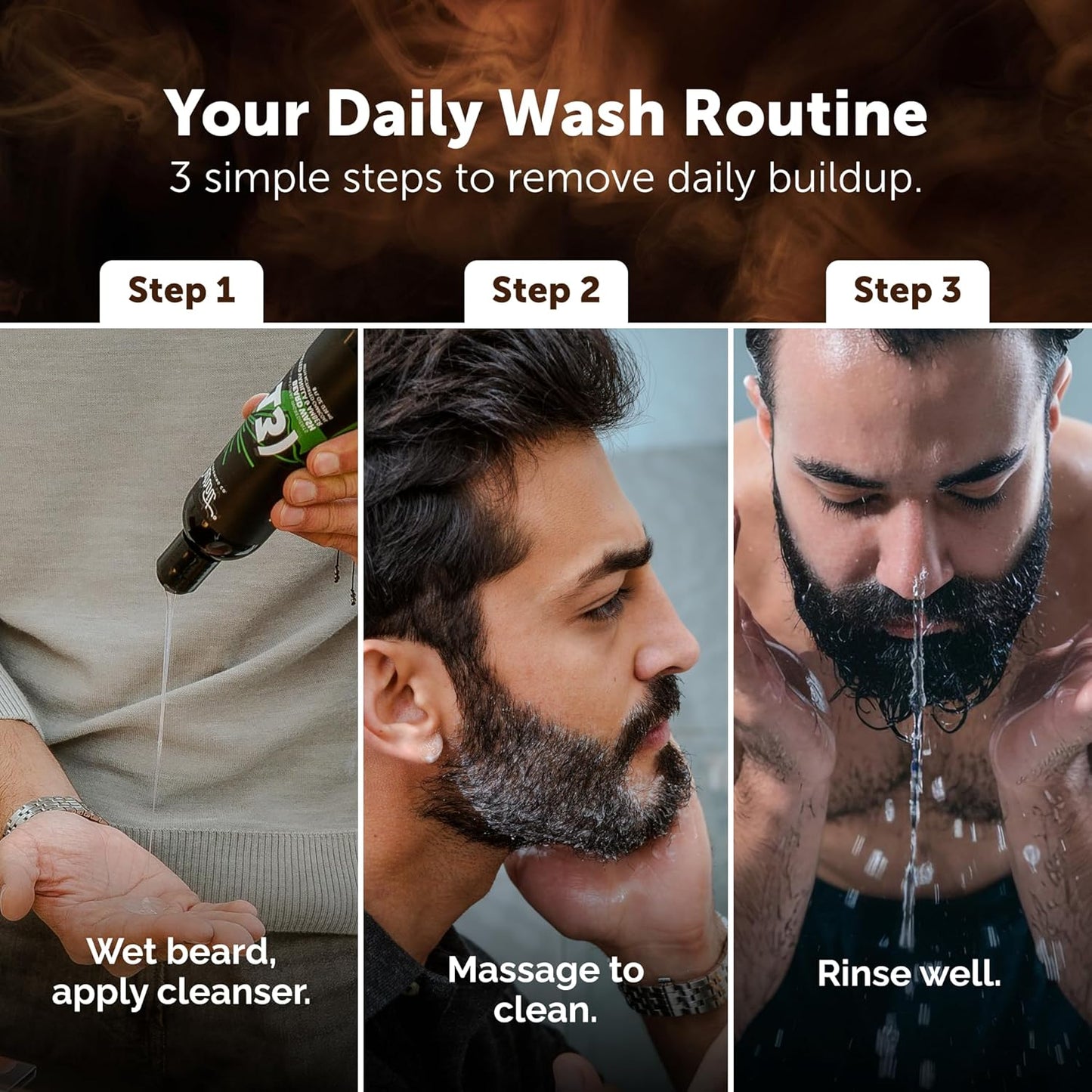 Detroit Grooming Co. Beard Wash – Deep Cleansing & Hydrating Beard Shampoo with Aloe Vera & Essential Oils - 8oz (Ironwood)