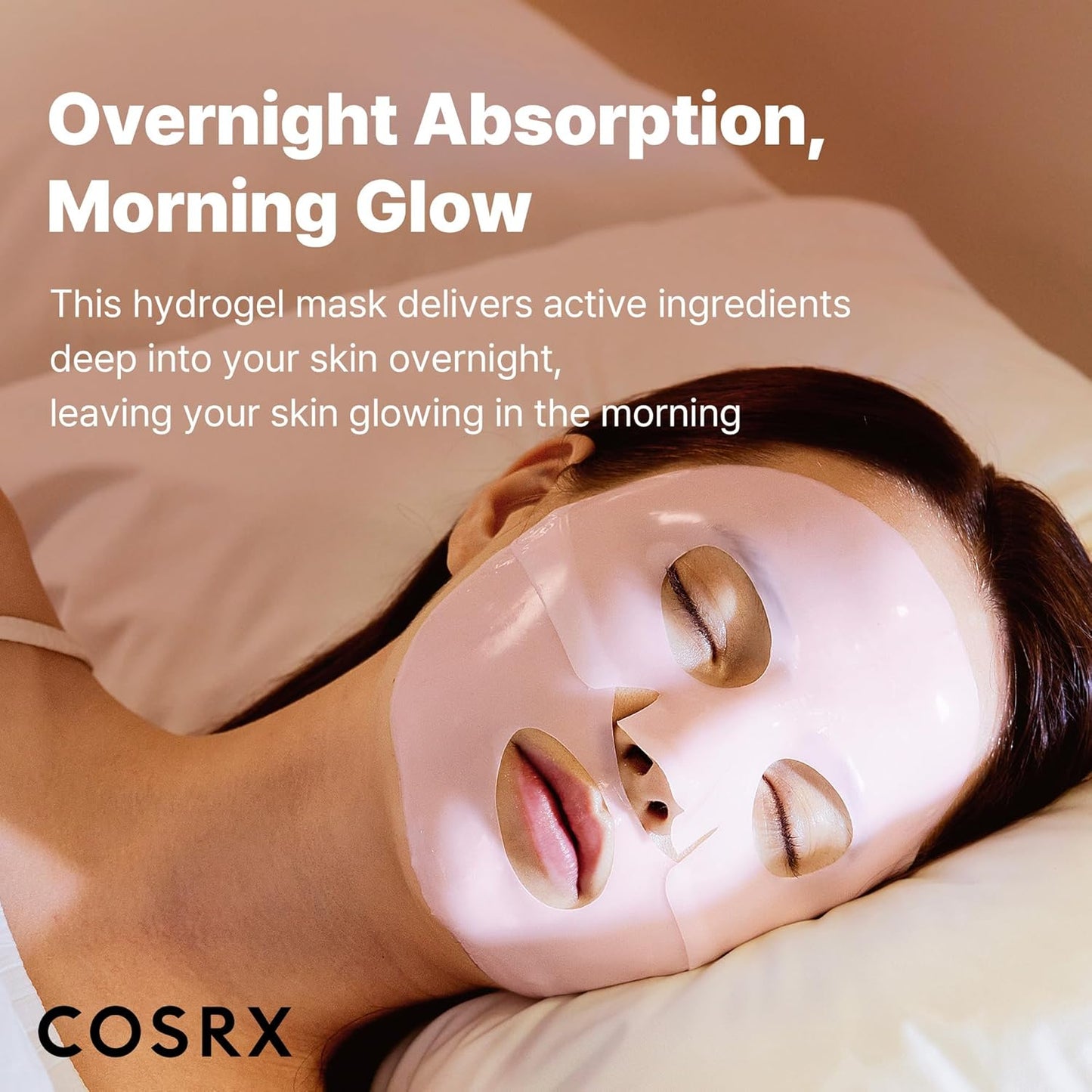 COSRX The Peptide Collagen Lifting Glow Hydrogel Face Masks Skincare 3 EA, Collagen Face Mask, Travel Essentials, Overnight Face Mask, Korean SkinCare