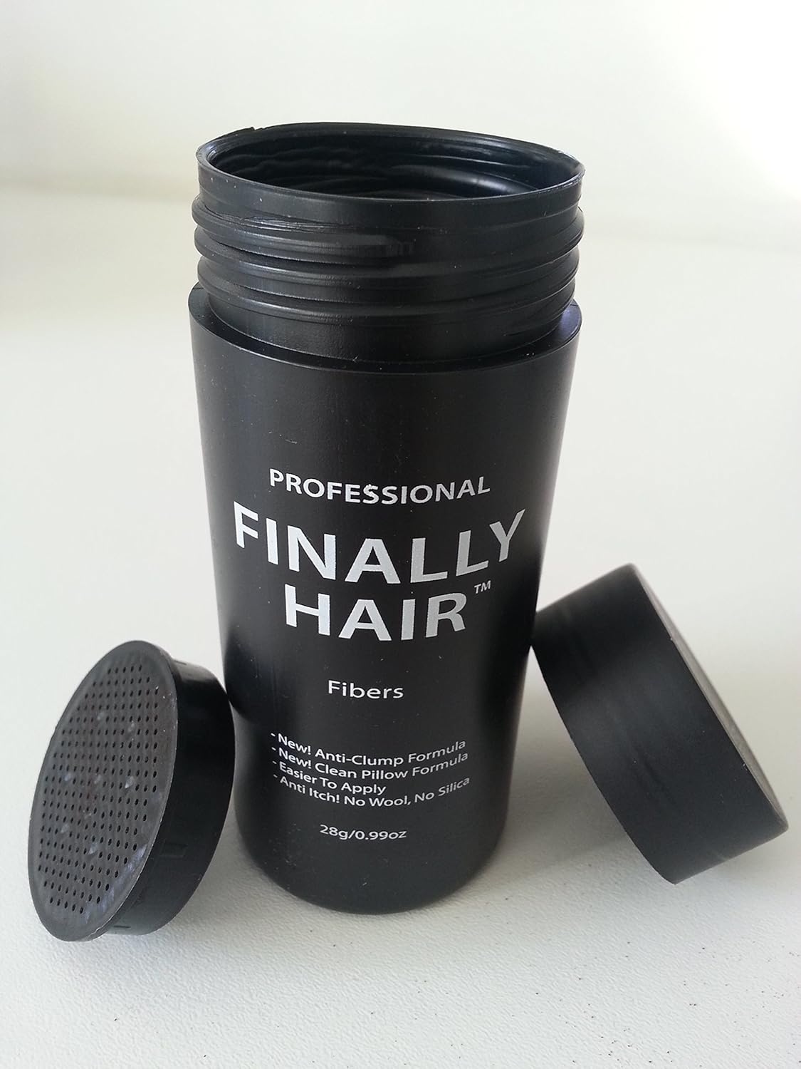 Hair Building Fibers 200 Grams 7 Oz. With Bottle By Finally Hair 50g*4 (Black)