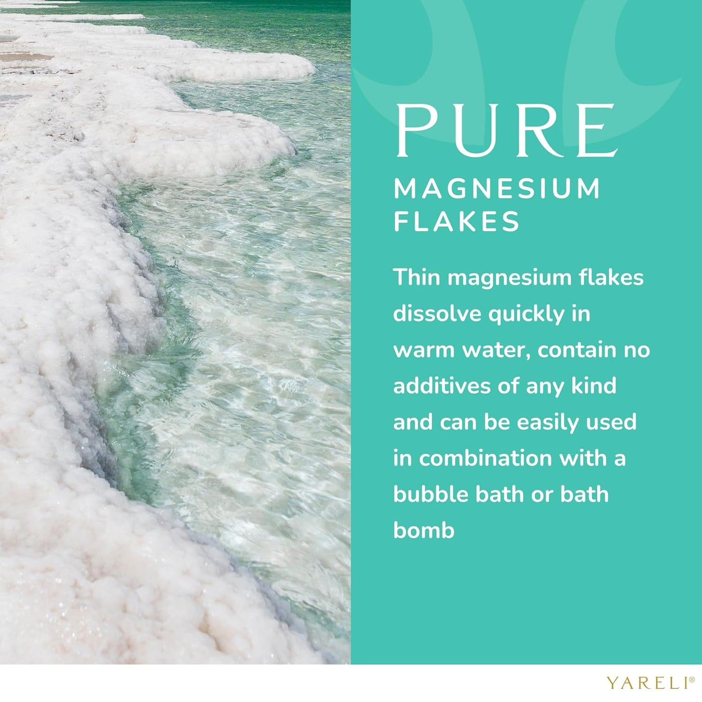 Magnesium Flakes, 5lb, Dead Sea Bath and Foot Soak, Alternative to Epsom Salt with Over 250,000mg of Magnesium Chloride Per Bag