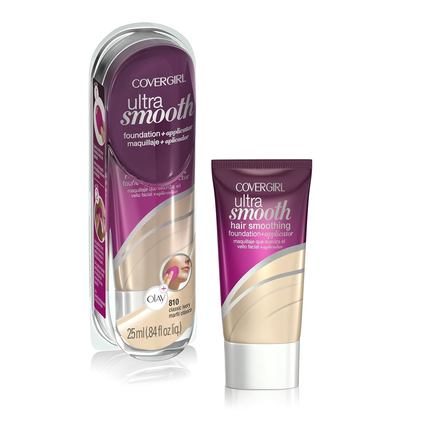 CoverGirl Ultrasmooth Foundation Plus Applicator, Classic Ivory 810, 0.85 Fluid Ounce