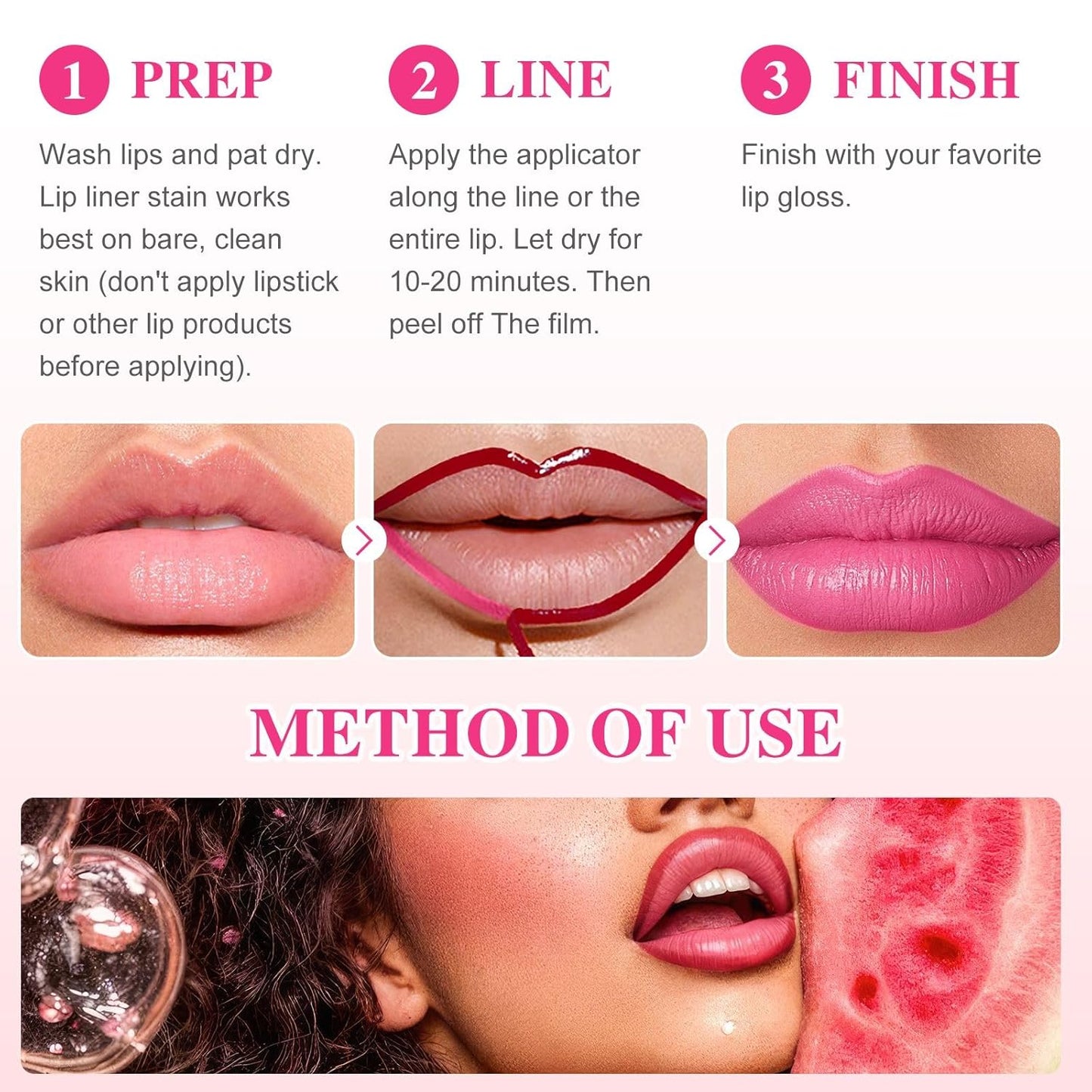 Lip Stain - Lip Stain Peel Off Long-Lasting with Matte Finish Waterproof & Transfer-Proof, Lip Liner Moisturizing & Nourishing Non-Stick Cup Highly Pigmented Color Lip Tint (01 Berry)