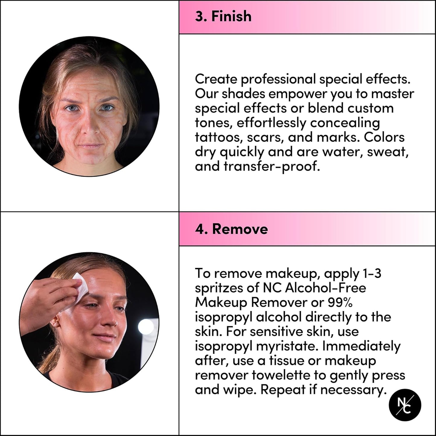 12 Color Dark Flesh Tone Alcohol Activated Makeup Palette for Special Effects - Waterproof Dark Flesh Tone Makeup for Professional Makeup Artists