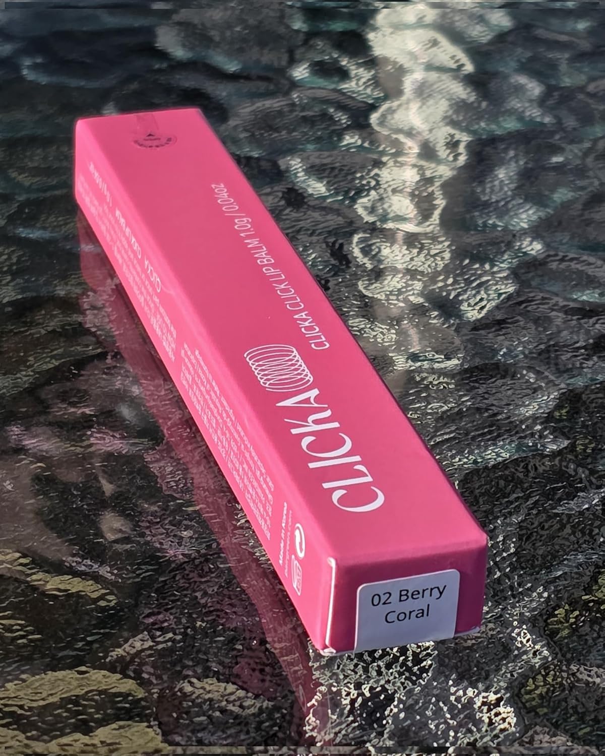 One-Touch Retractable Tinted Lip Balm, Moisturizing Lip Gloss with Menthol (Berry Coral) Korean Lip Care
