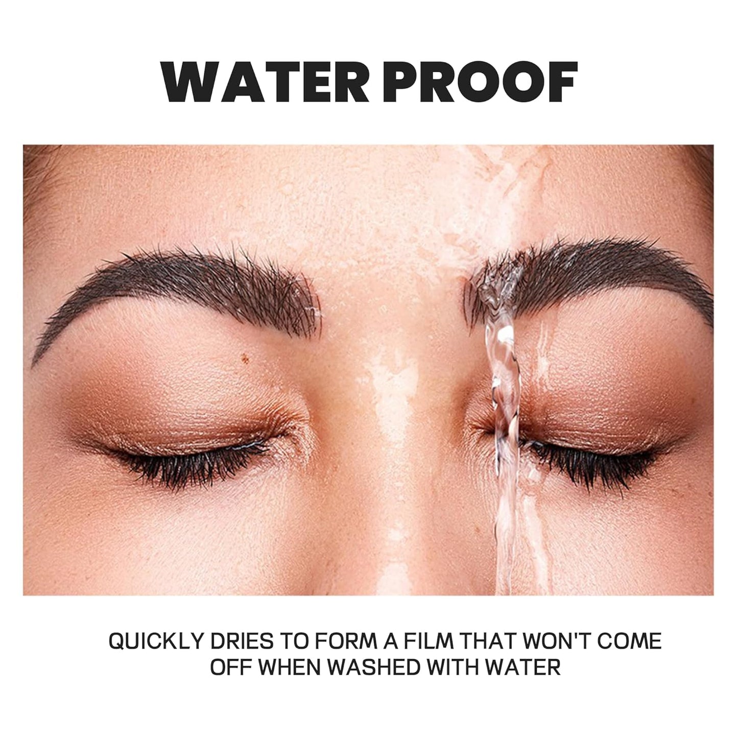 2 Pack Microblading Eyebrow Pen and Brow Tint for Women with Angled Brush & Dip to Effortlessly Create Natural Hair Like Brows, Waterproof Fast Eye Brow Makeup Pencil, Last All Day (Natural Black)