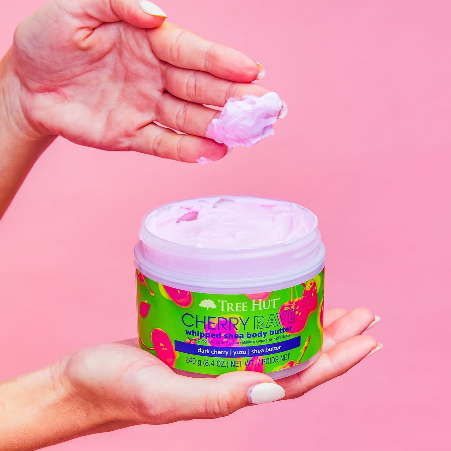 Tree Hut Cherry Rave Whipped Shea Body Butter, Long-lasting Hydration Leaves Skin Feeling Soft & Moisturized, Lightweight, Nourishing Essential Body Care, 8.4 fl oz.