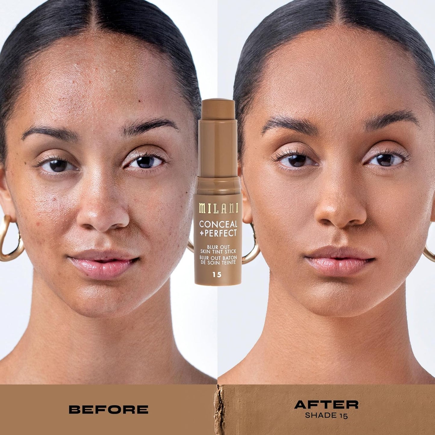 Milani Conceal + Perfect - Skin Tint Stick, Blur Out Tinted Moisturizer Makeup, Shade 015