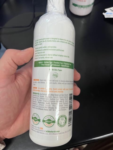 Wild Naturals Moisturizing Eczema Body Wash – Gentle Psoriasis Body Wash for Itchy, Dry Skin Relief – Eczema Soap for Redness and Flareups – Hydrating Cleanser for Women and Men