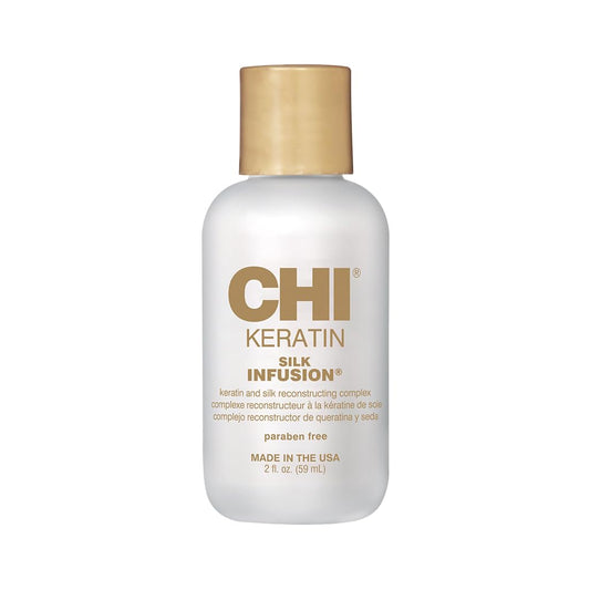 CHI Keratin Silk Infusion, Hydrating Hair Serum For Restoring Softness & Shine, Helps Dry, Damaged Hair, Sulfate-free, 2 Oz