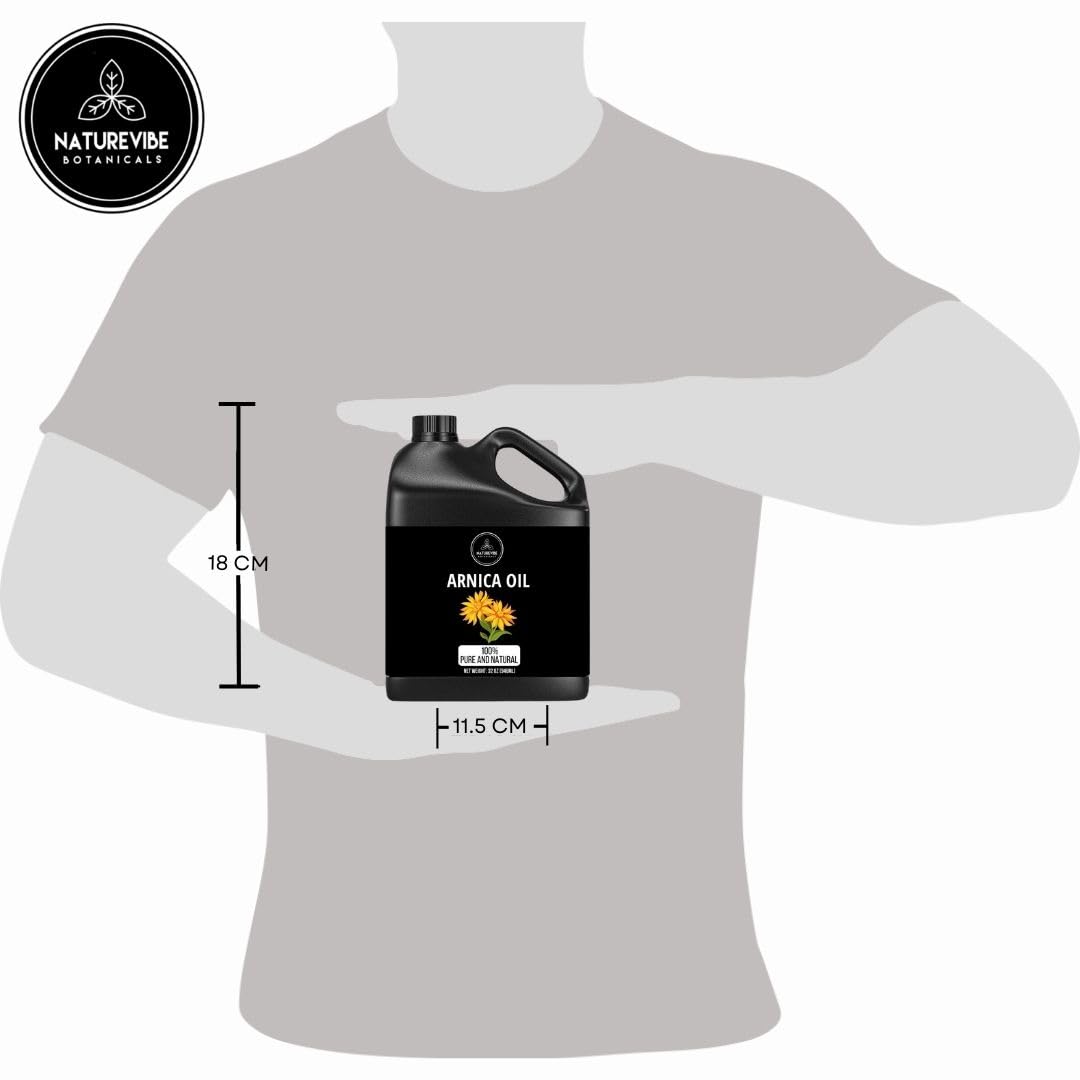 Naturevibe Botanicals Arnica Oil 32 Ounces | 100% Pure and Natural | Great for Skin Care and Hair Care