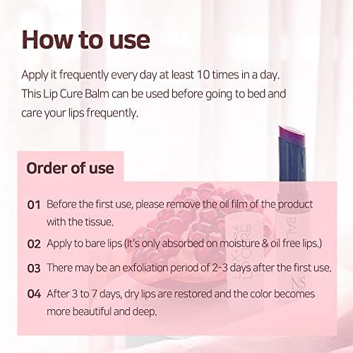 Lux Triple Lip CURE Glossy Balm (0.17oz) (HESTIA (peach milk tea)) 4 million units sold in Korea, Natural Tinted Korean Lip Balm, Petroleum/Paraben Free, Lip Butter,lip balm hydrating