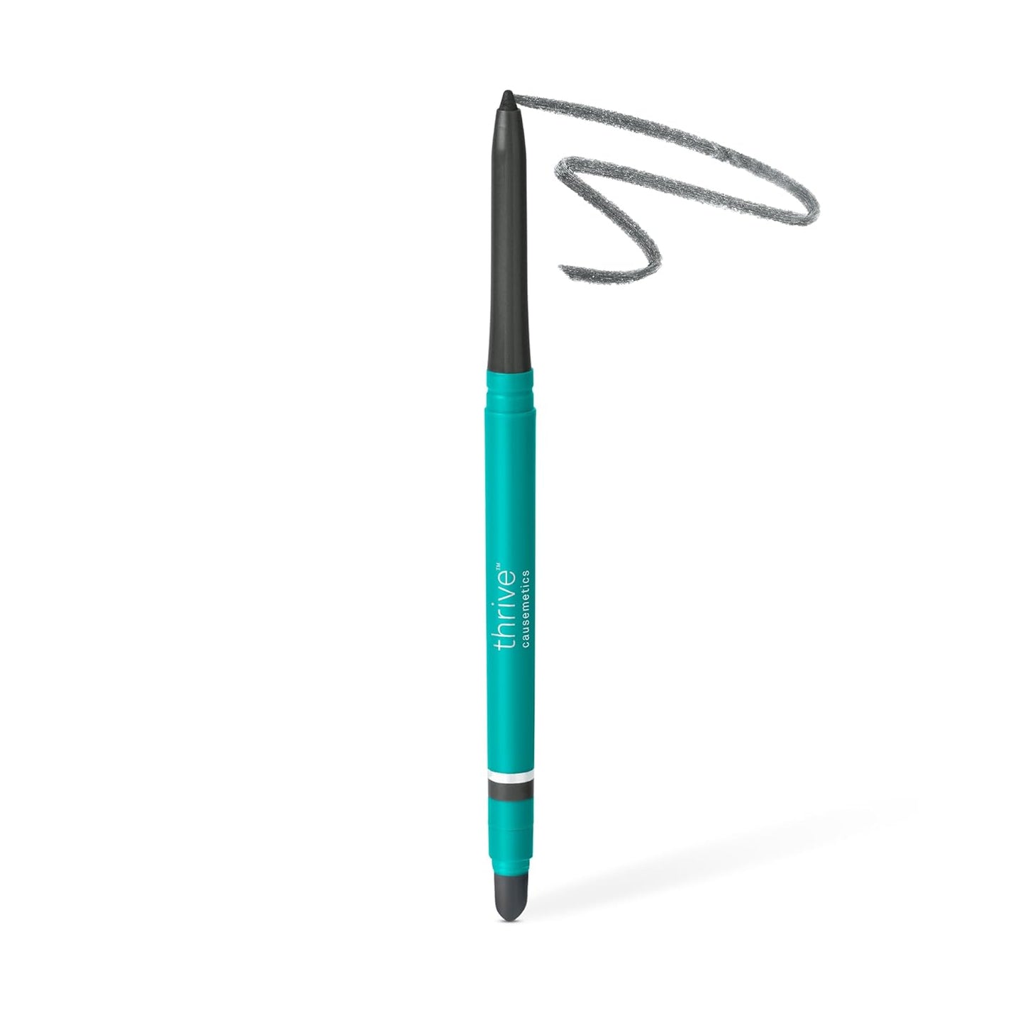 Thrive Causemetics Infinity Waterproof Eyeliner Pencil, Built In Sharpener & Smudge Tip, Long Lasting, Smudge Proof, Hyaluronic Acid & Shea Butter, Vegan & Cruelty Free, Hoda (Slate Grey Matte)