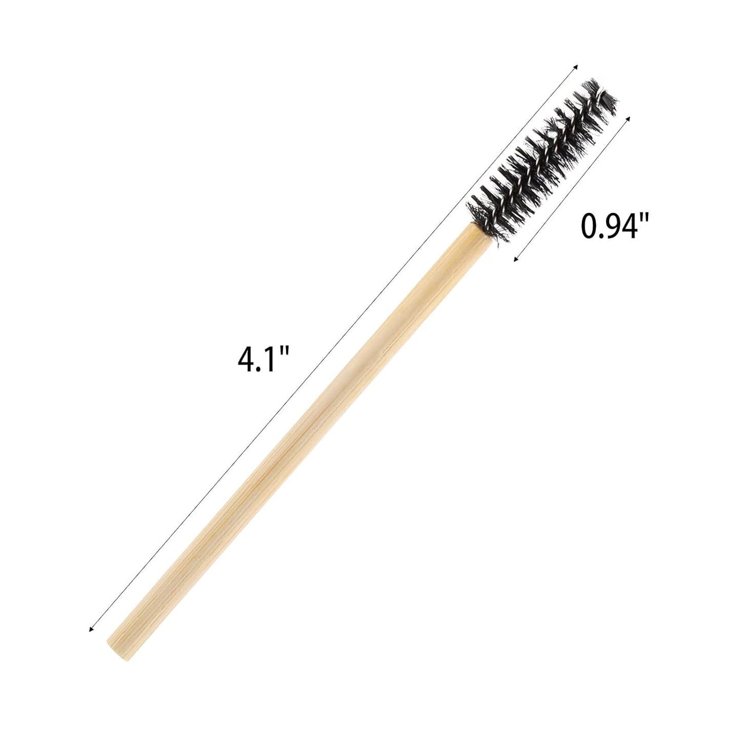 Tbestmax 150 Disposable Mascara Wands Eyelash Brush Spoolies for Eye Lash Extension Eyebrow Bamboo Stick Black