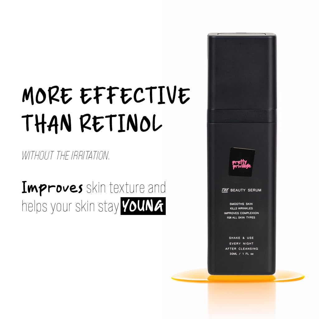 Pretty Privilege - THE Beauty Serum - 0.1% Retinal Serum With Niacinamide & Red Algae Extract. Anti Aging Skincare For Younger Looking Skin. For All Skin Types. Made in the USA.